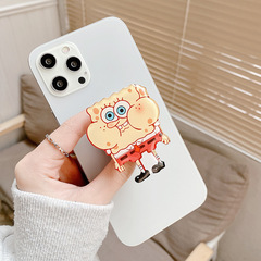 Drop glue airbag folding support creative cartoon telescopic lazy desktop mobile phone holder girl cute support 