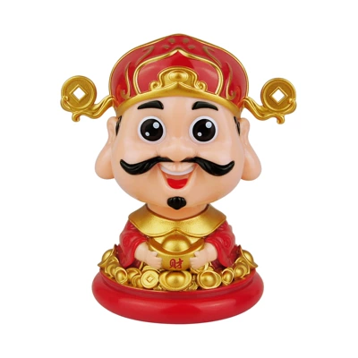 Car ornaments, Wealth, Suitable for Home, Office - the-god-of-wealth-yuanbao-nods