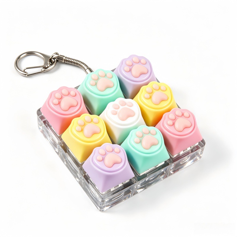 Nine-key silicone cat claw color 2