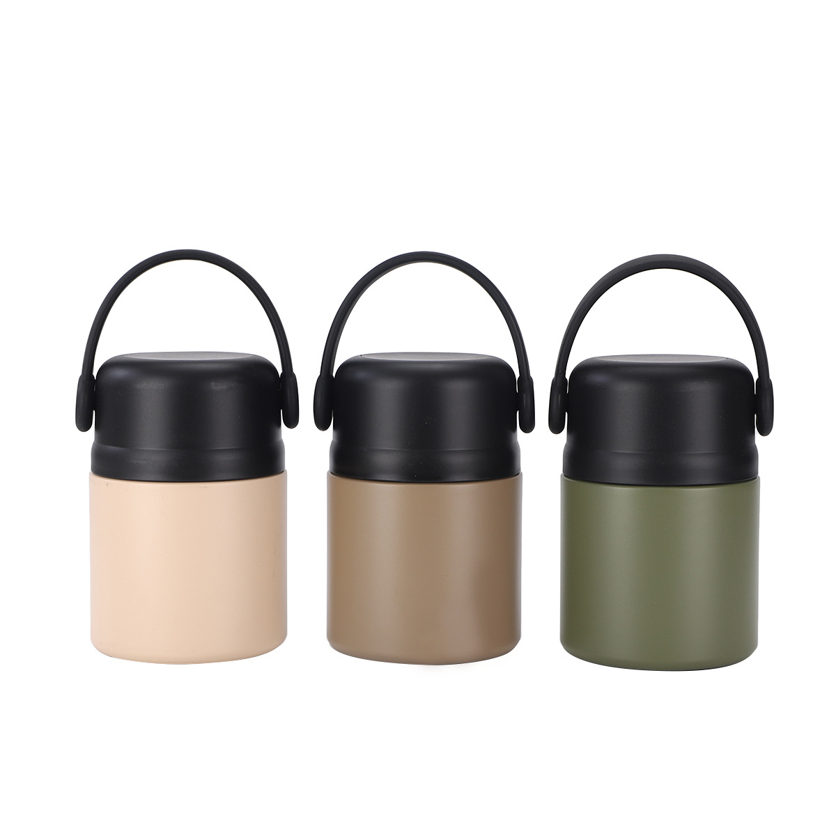 Nuevo vasos portátiles simples de doble capa de gran capacidad 304 taza de aislamiento de acero inoxidable con mango taza de estudiante de desayuno