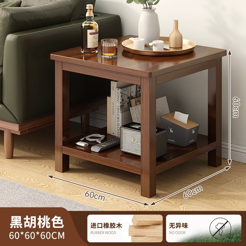 卸売昔ながらの無垢材の小さな正方形テーブル、正方形のリビングルーム家庭用ミニティーテーブル、小さなテーブル、サイドキャビネット、ソファサイドテーブル|undefined
