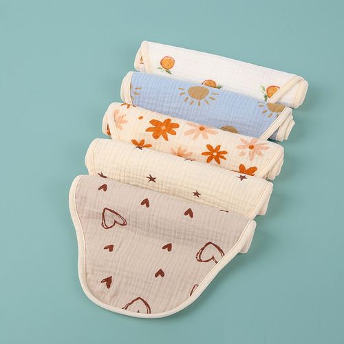 Baby sweat-absorbent towel pure cotton gauze back sweat towel male and female baby kindergarten mat sling absorbent cotton
