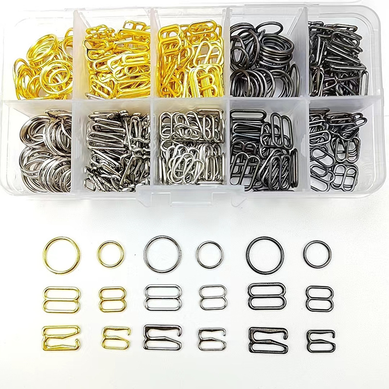 360 Zinc Alloy 089 Buckles 8Mm12Mm3 Color Set Intimates Accessories Adjustment Interface Shoulder Strap Button Buttons