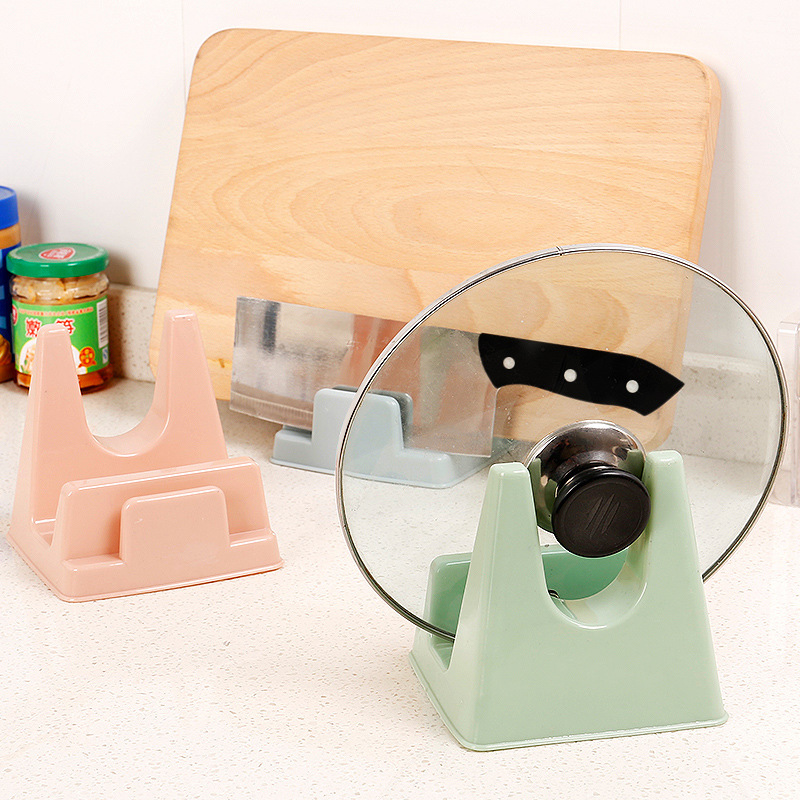 置物架家用塑料支架免打孔收纳架厨房用品锅盖架简约坐式锅盖架子|ms