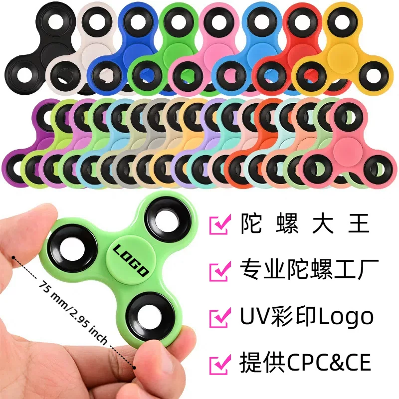 Fidget Spinner ABS Three-Finger Hand Spinner, EDC Stress Relief Toy, 75 mm