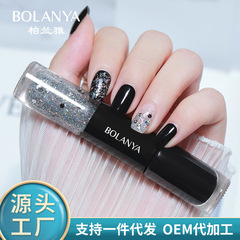 Cross-border oil-based nail polish, air-dry long-lasting transparent double-ended nail polish, air-dry fast-drying unpeeling nail polish, wholesale