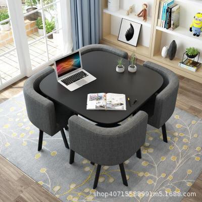 Creative Simple Casual Small Round Table Negotiation Table and Chair Combination Office Reception Table Coffee Milk Tea Shop Dining Table