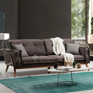 Nordic New Light Luxury Fabric Double Triple Living Room Combination Modern Simple Designer Creative Solid Wood Sofa