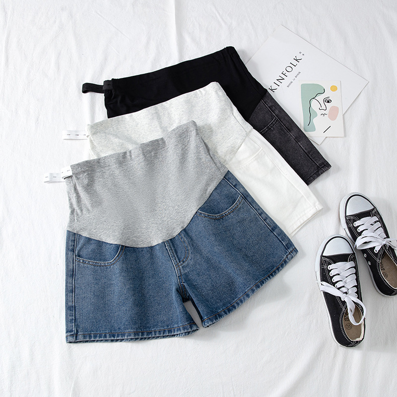 Yunshibai Summer Outer Wear Maternity Pants Fashionable Maternity Wear Denim Three-Point Shorts Pregnancy Maternity Wear 809