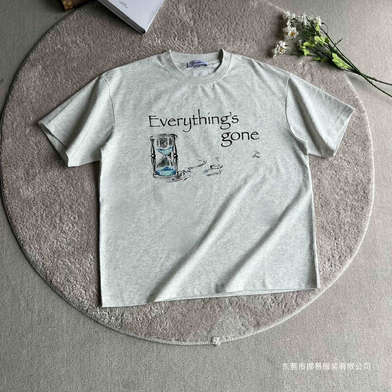 26 Summer Every Stand-Strong and Unbreakable 280g Unisex T-Shirt with Time-Flowing Hourglass Print in White and Three Colors 26 Summer Every Stand-Strong and Unbreakable 280g Unisex T-Shirt with Time-Flowing Hourglass Print in White and Three Colors