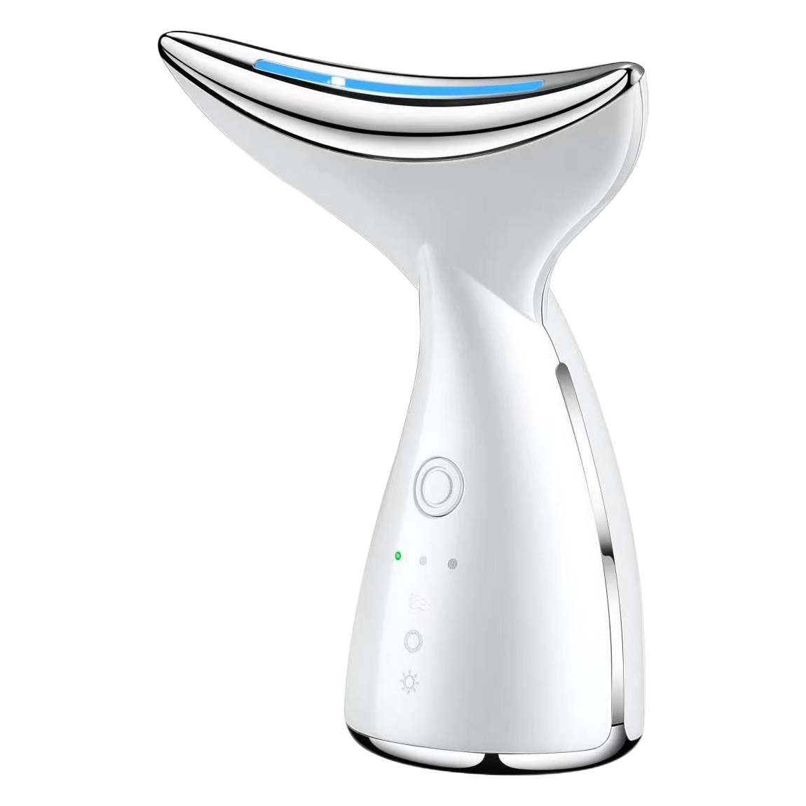 Instrumento de belleza transfronterizo vibratorio, luz de color cálida, masajeador de cuello, rejuvenecimiento facial, instrumento de introducción facial, instrumento de belleza de cuello colorido