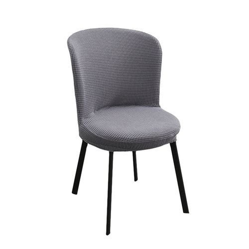 Modern minimalist curved grid elastic round cushion chair cover set restaurant thick backrest integrated wholesale
