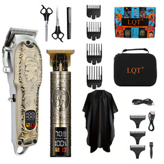 Amazon Retro Carved Barber Clipper Digital Salon-Specific Electric Razor Men's Oil Head Shaving Scissor Haircutting Equipment