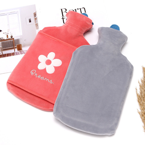 Hot water bottle, portable hot compress, belly warm water bottle, cute water-filled hand warmer bag, multi-model water-filled plush hot water bottle