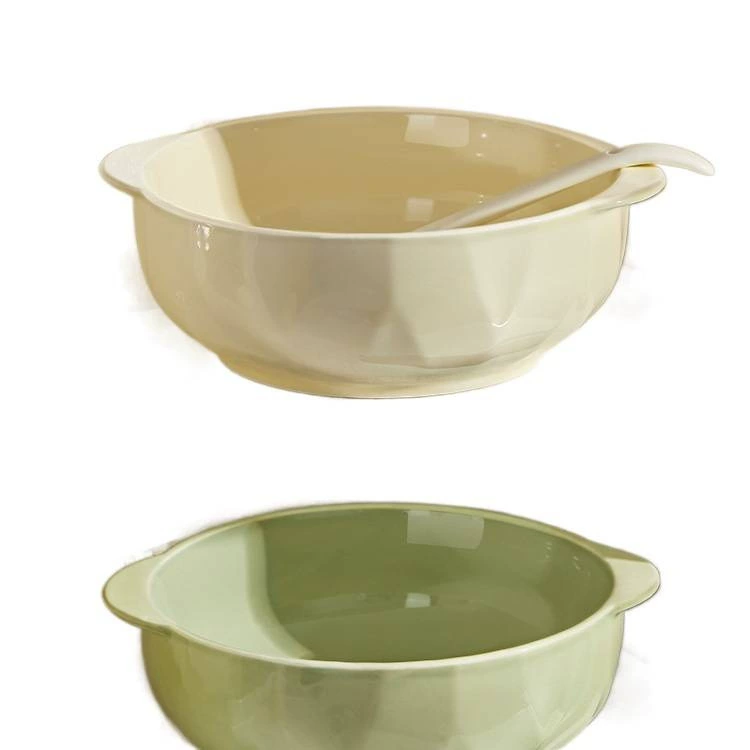Cream style double-eared soup bowl large household new ceramic large bowl noodle bowl instant noodle bowl soup basin