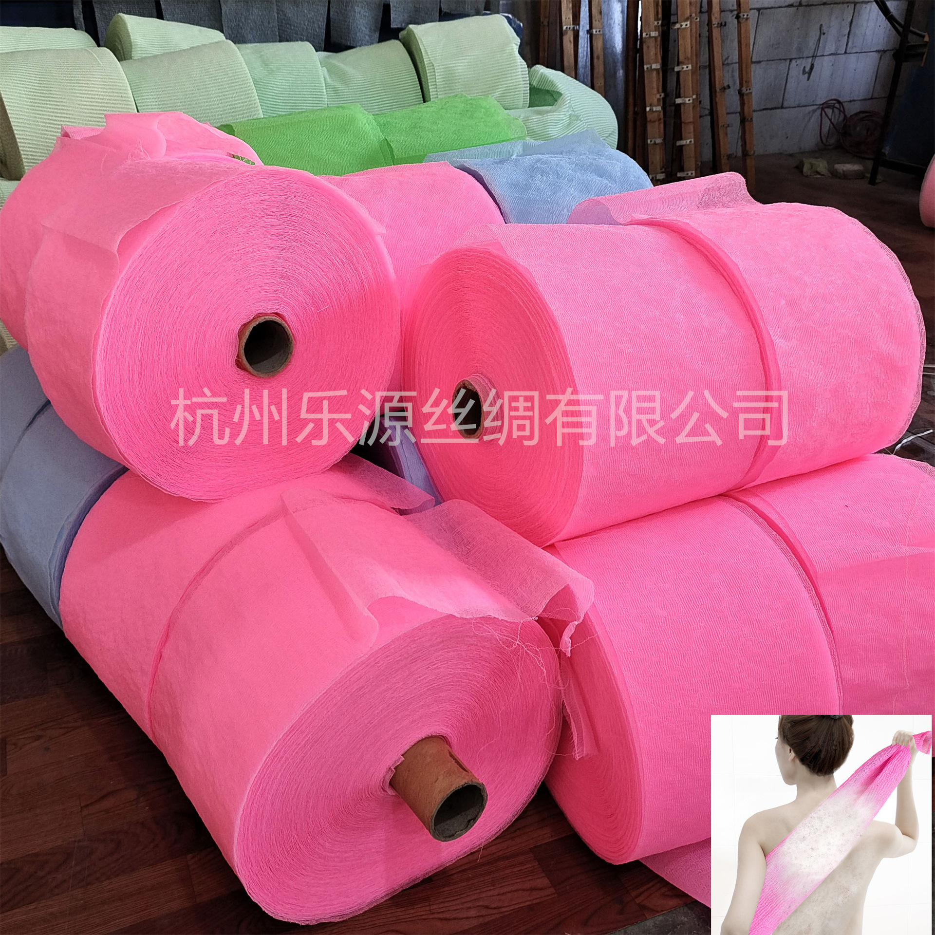 外贸桑拿巾沐浴巾面料韩国长条搓背巾非洲尼龙搓澡巾去角质洗澡网