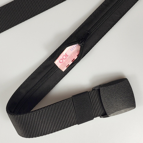 Cross-border hot selling outdoor money hiding belt men and women tactical belt sports safety labor protection wallet nylon belt