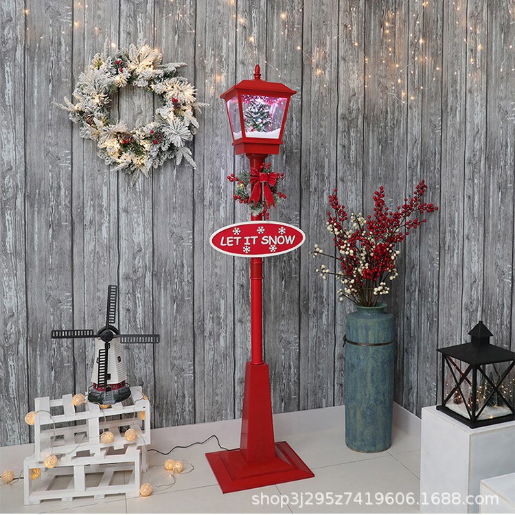 クロスボーダーヨーロッパとアメリカのクリスマス音楽雪の光雪街路灯クリスマスギフトギフトショッピングモールの窓リビングルームの装飾品