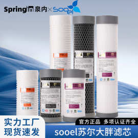 苏尔全屋10/20寸前置净水器滤芯套装PP棉椰壳活性炭过滤家用商用