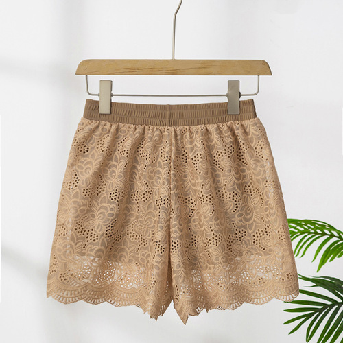  women's lace loose short pants safety pants with outerwear, prevents exposure, dropshipping one piece
