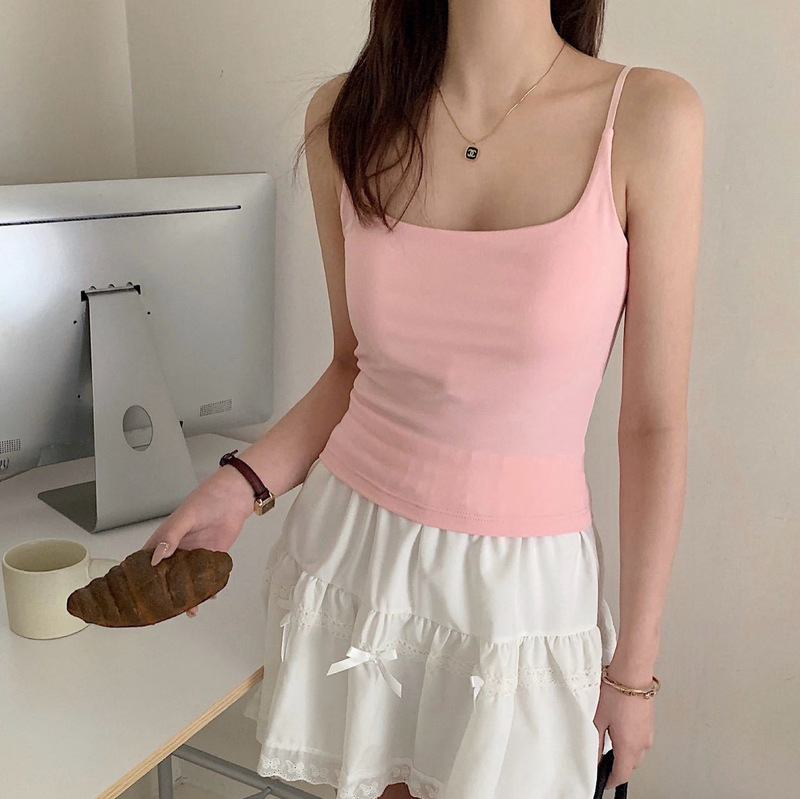 暖小艾702升级版莫代尔宝藏新色吊带背心免穿内衣女条纹内搭外穿|undefined