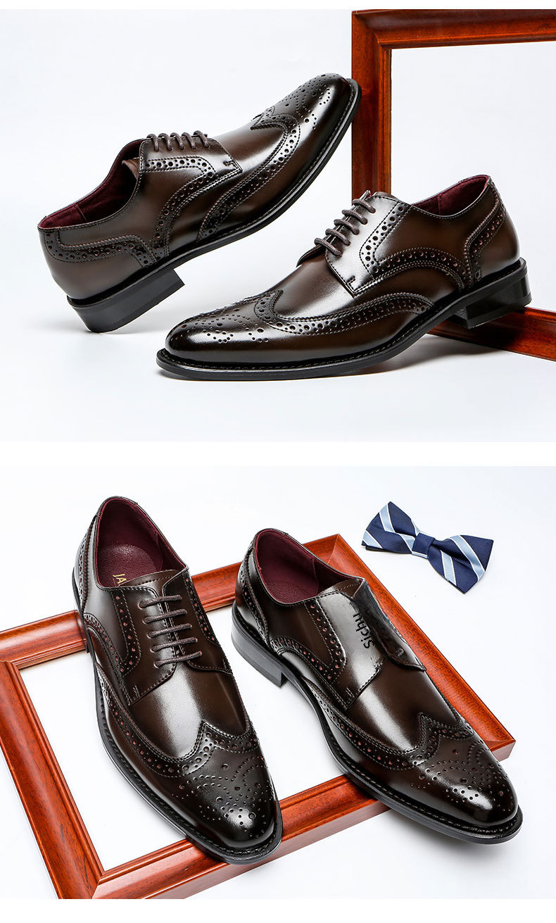 British Style Men's Business Leather Shoes - Formal Footwear_voghion.com