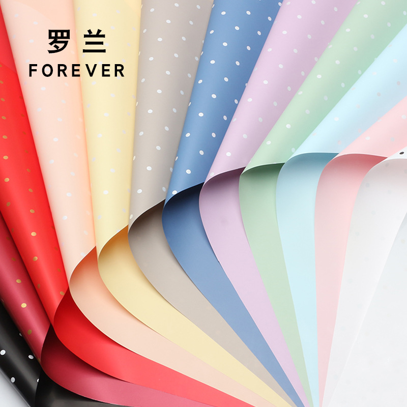 Roland Little Dots Ouya Paper Papel de envolver de flores Diy Regalo Bronceado Ramo de flores Papel de flores Material de floristería