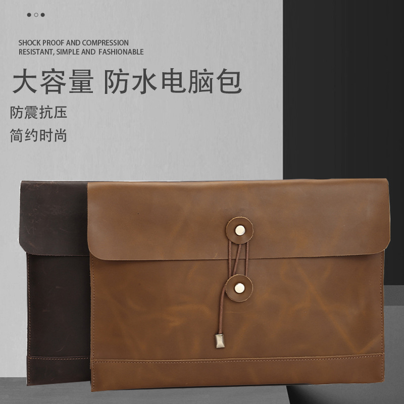 Direct Genuine Leather Computer Sleeve Suitable For Apple13-inch/16-inch Mac Pro Notebook Protective Cover