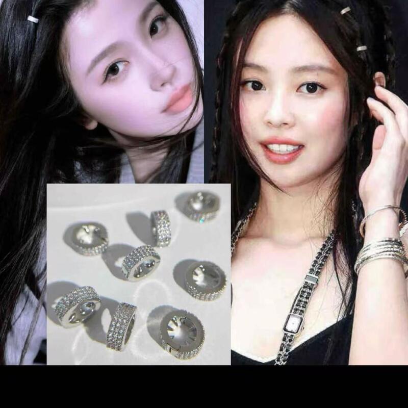 Jennie同款银色圆形编发发扣个性嘻哈甜酷脏辫发环发卡头饰女|undefined
