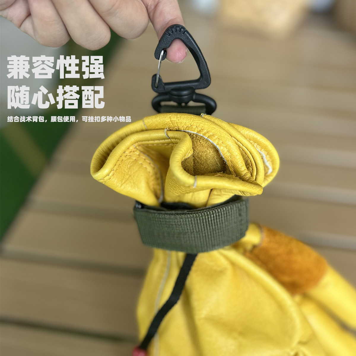 Guantes de hebilla de cuerda de almacenamiento de hebilla de montaña de nylon táctica de guantes al aire libre multipropósito corbata de almacenamiento