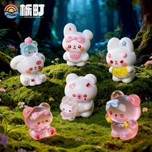 微景观摆件可爱小兔小熊 diy娃娃屋家居创意小摆件办公室装饰摆件