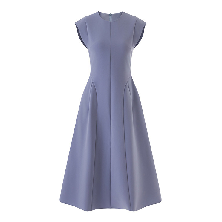 French-Style Elegant Long Dress for Women, New 25-Year-Old Model, High-End Autumn Vintage Fashion, Waist-Cinching A-Line Sleeveless Dress