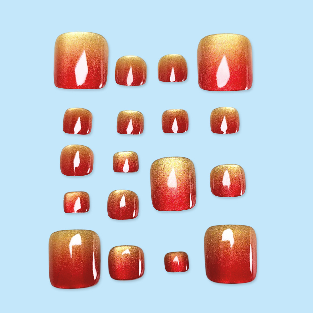 24 piezas de estilo simple y elegante verano ojo de gato rosado color gradiente usar hielo de uñas cortas manicuras redondas image 4