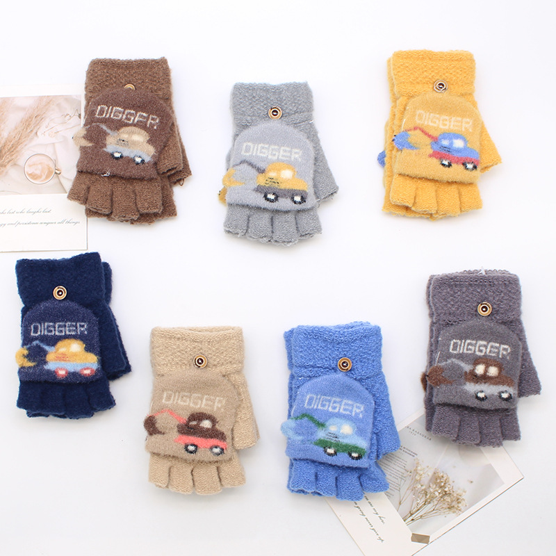 Winter children's keep warm cute quality gloves
