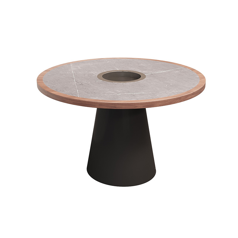 Customizado nuevo estilo chino de cocina Hunan hot pot mesas y sillas combinaciones comerciales de madera maciza tela de caña cartelera sofá fábrica al por mayor