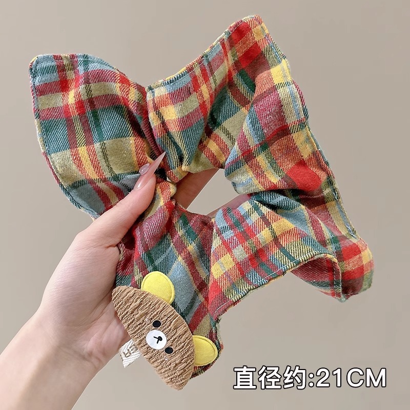 Anillo de pelo de intestino grueso súper grande coreano para mujer 2025 nuevo estilo de alta gama cordón de pelo de encaje plisado temperamento dulce cuerda de cabeza de flor