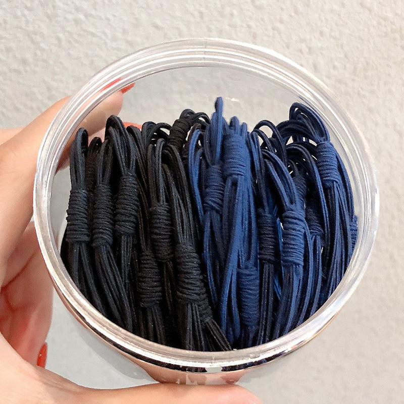 Banda de goma banda de pelo cuerda de pelo banda de goma básica alta elástica durable simple diadema en caja headwear para las mujeres no duele el cabello