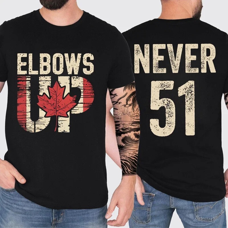 Vintage Elbow-Length Canadian Print Shirt, Men's Summer Shirt, Fun Retro Shirt, Casual Never-Wear-Out Shirt 51 Graphic