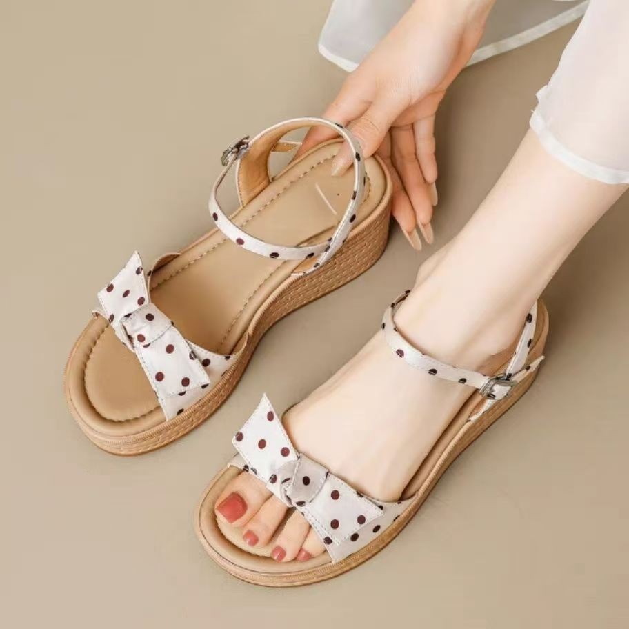 2026 nuevo arco de verano zapatillas de fondo plano para usar zapatillas de cabeza redonda simple
