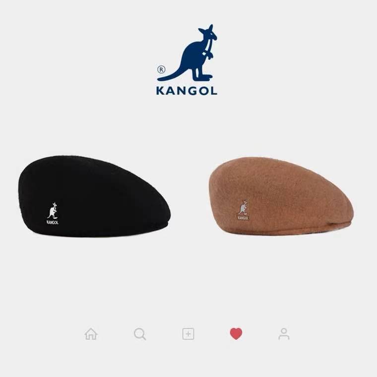 Kangol袋鼠 WOOL 504 羊毛网眼贝雷帽男女百搭复古日系英伦画家帽