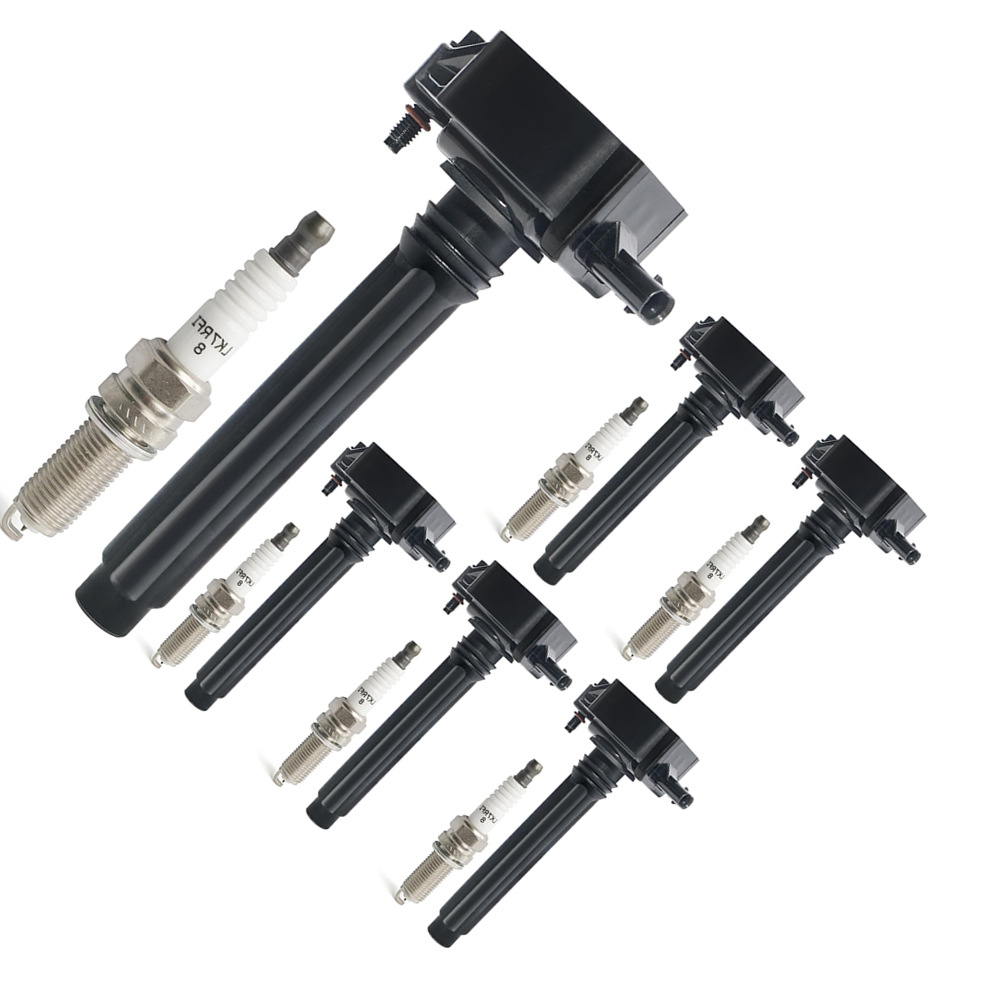 6-Piece Set of Ignition Coils and Iridium Spark Plugs UF648 97390 Suitable for Dodge Ram 3.6L V6