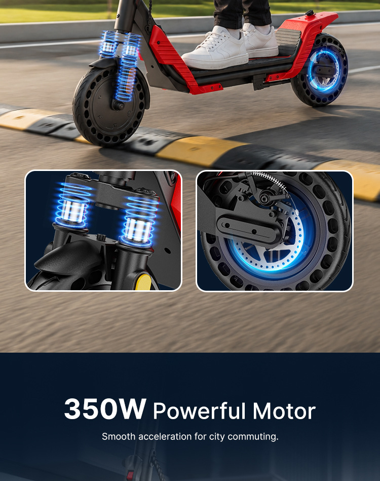Electric scooter for adults, long range, front shock absorption, foldable, e-scooter, direct shipment from overseas warehouse