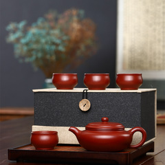 扁仿古壺宜興紫砂壺批發跨境直播禮品茶具整套泡茶壺大口徑茶器