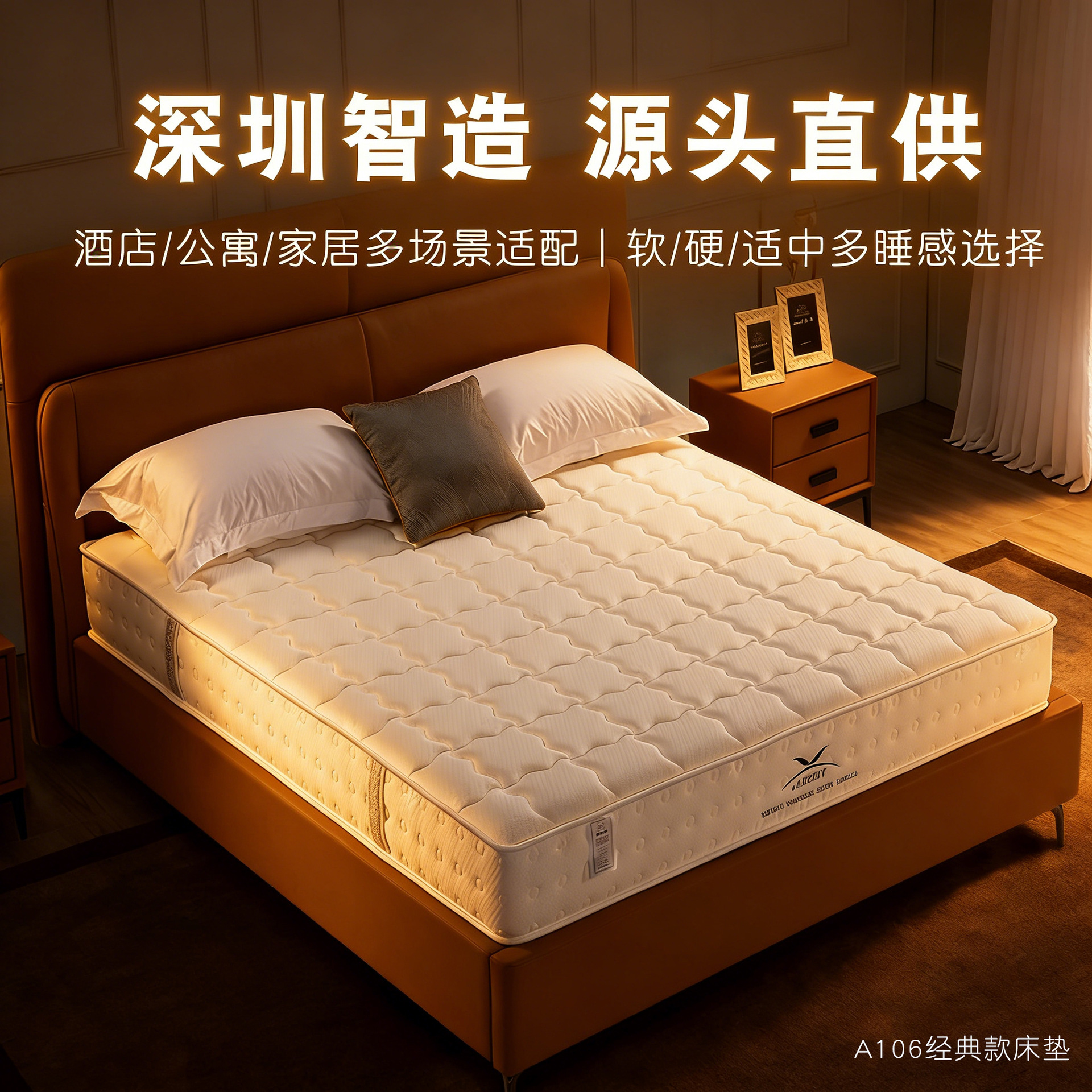 Shenzhen Manufacturer Directly Supplies Latex Hotel Mattresses, Eco-Friendly Coconut Palm Fiber Mattresses, Guesthouse Mattresses, Independent Spring Simmons Mattresses Wholesale
