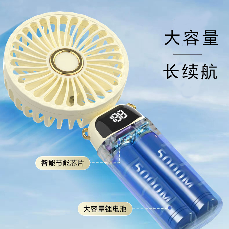 Transfronterizo pantalla digital portátil soporte de ventilador de escritorio portátil USB carga fragancia pantalla digital portátil ventilador personalizado