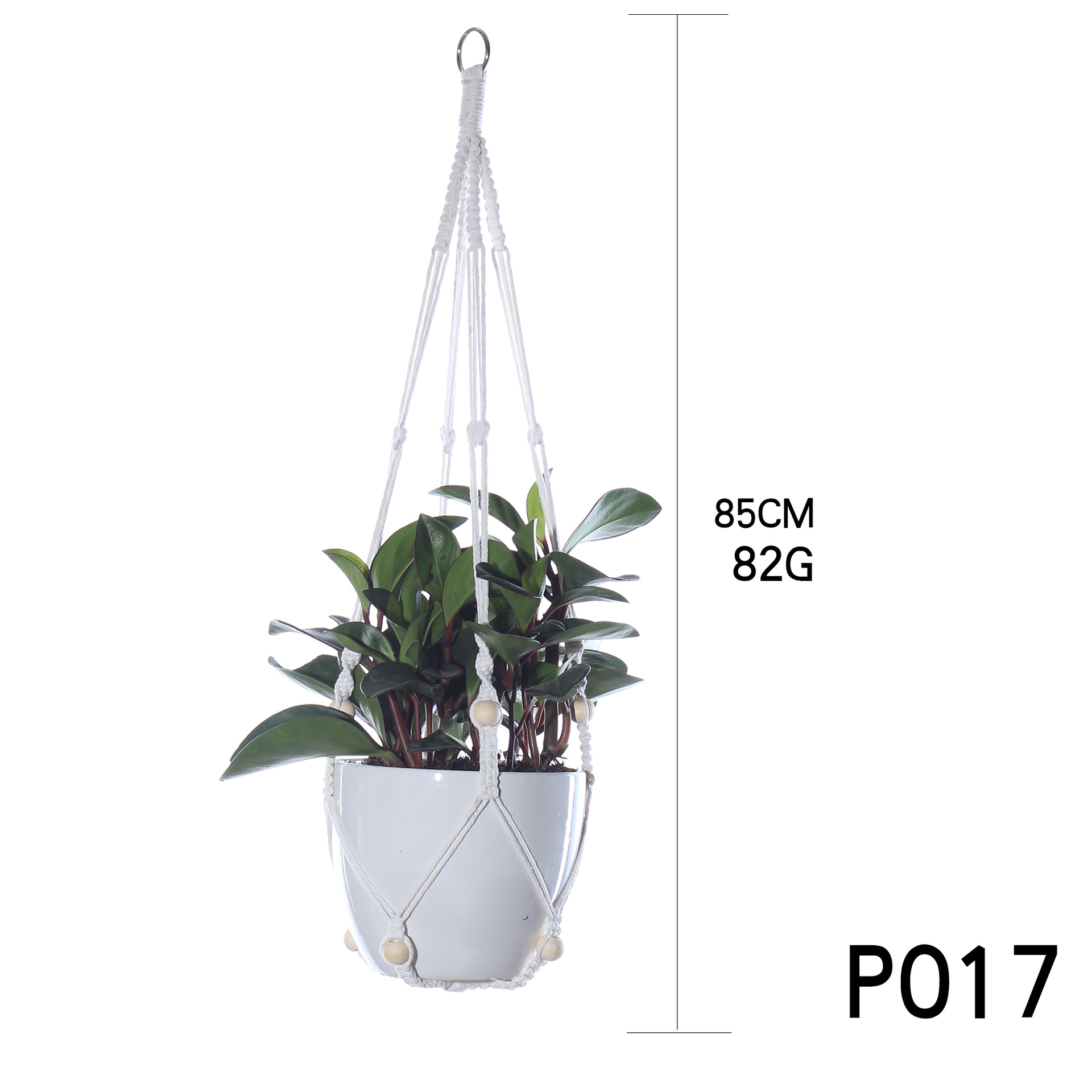 クロスボーダー植木鉢ネットポケット園芸緑植創意金綿縄植木鉢吊りかご手編み綿紐吊り植木鉢ネットポケット