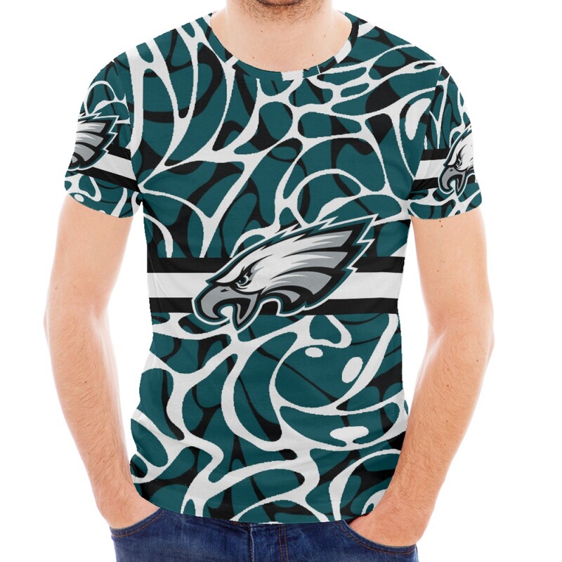 A generation of football Philadelphia Eagles Super Bowl printed men's short sleeve International Station hot selling large size 6XLT T-shirt