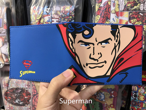 Superhero Series Logo Anime Peripheral Avengers Short PVC Bifold Wallet