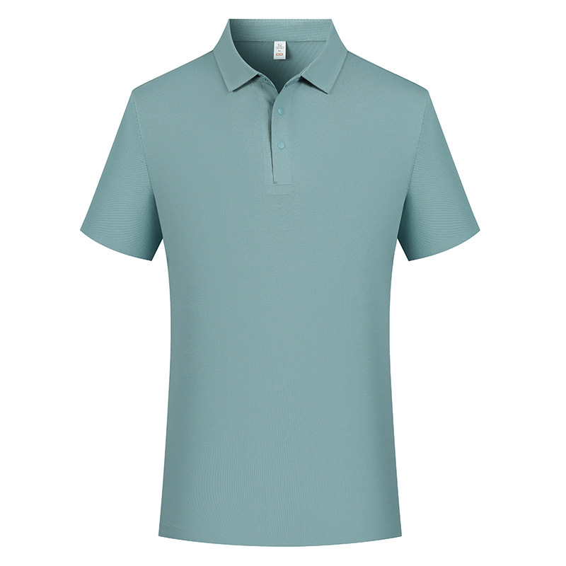 Cuatro cierre sin costura sensación fría 7A antibacteriana comercial con solapa camiseta polo camiseta personalizada ropa de trabajo sensación alta