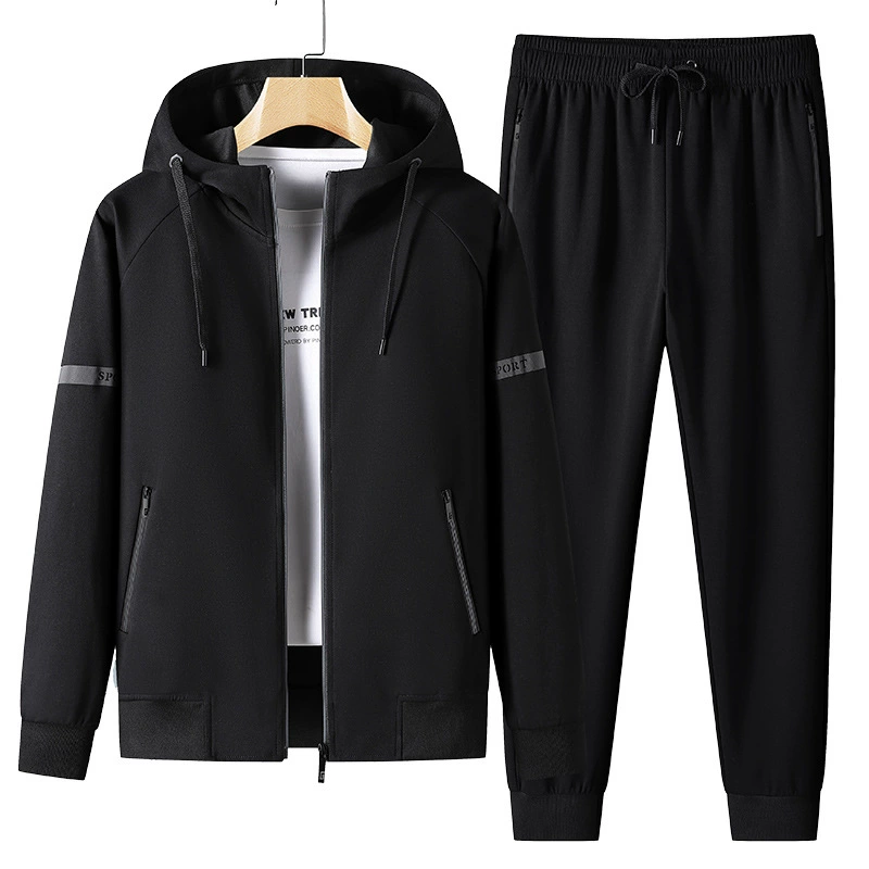 Мужской тёплый спортивный костюм, худи, цветные трендовые штаны, корейский стиль